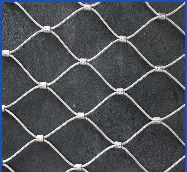 Custom Made 304 Silver Stainless Steel Zoo Mesh For Animals Leopard Protection