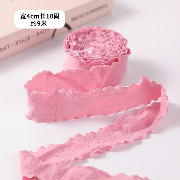 40мм Валентинская цветная юта лента льна морщины края юта решетки лента