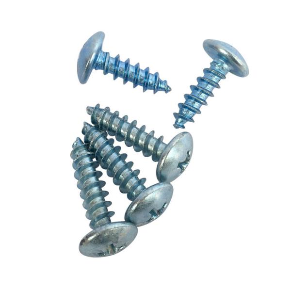 Zinc Plated Steel Big Truss Head Phillips Drive Pointed Screws Cross Recessed Mushroom Head Tapping Screws