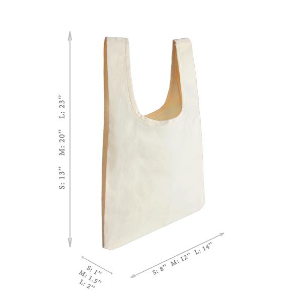 OEM Convenient Fancy Organic Cotton Tote Bags Bulk Natural White Color With Logo