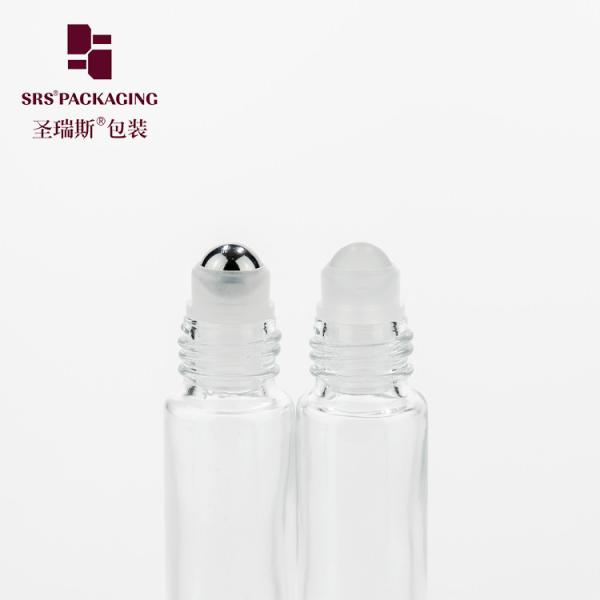 Steel Ball Perfume Glass Roll On Bottles Metalized Painted Decoration 10ml