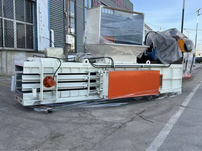 Fully Automatic  Waste Paper Press Machine PLC Touch Screen Control Horizontal Waste Balers