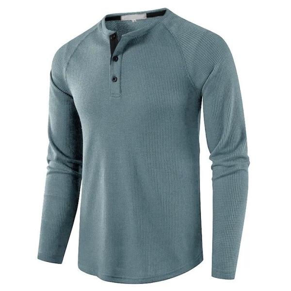                  Men′s Underwear Long Sleeve T-Shirt Men′s Bottom Shirt Top Waffle T-Shirt             