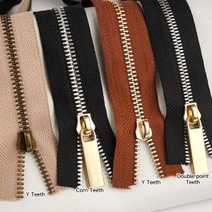 Colorful 5 Long Chain Metal Zipper Customized Size Brass Teeth Zippers for