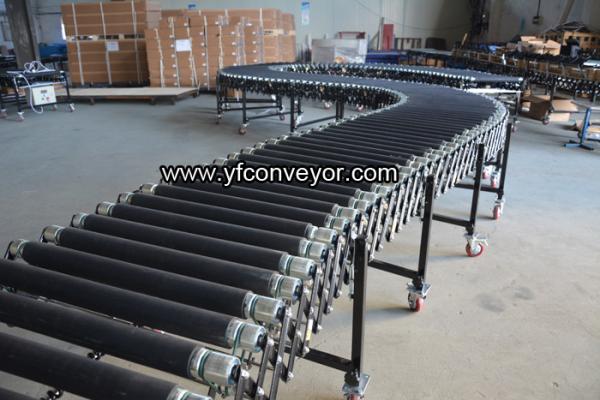 Flexible Expandable Motorized Rubber Coated Roller Conveyor,Loading Unloading Conveyor
