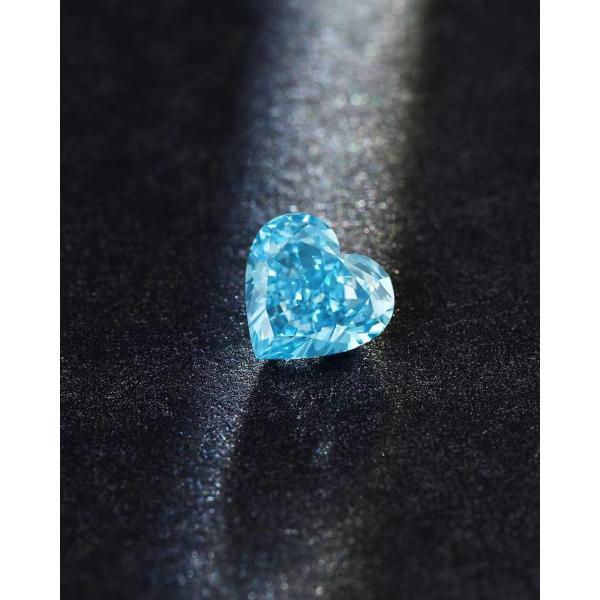 1.51ct Лабораторный бриллиант Ювелирные изделия Синтетический Cvd Синий Сердечный Подвесок 18k Белое золото