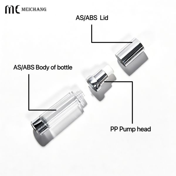 15ML/18ML/20ML/30ML Electroplated Airless Pump Bottle for High-Tech Skincare Packaging（MC-260)