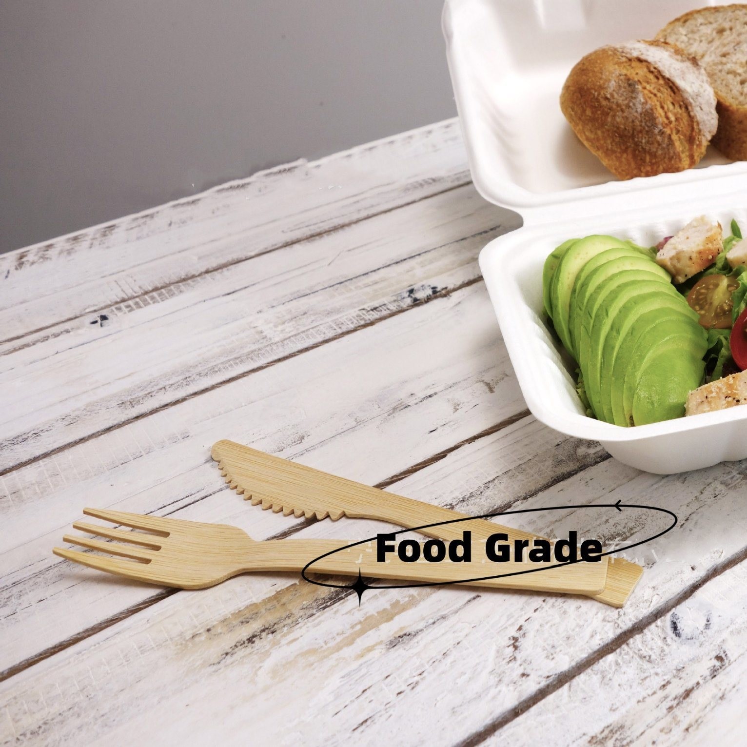 Wooden Fork for Eco-friendly Disposable Ice Cream Cake Straight Style and Convenient