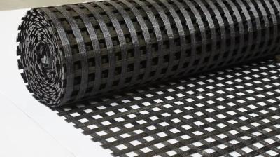 Two Direction Reinforcement Polyester Geogrids High Strength For Soft Soil Foundation
