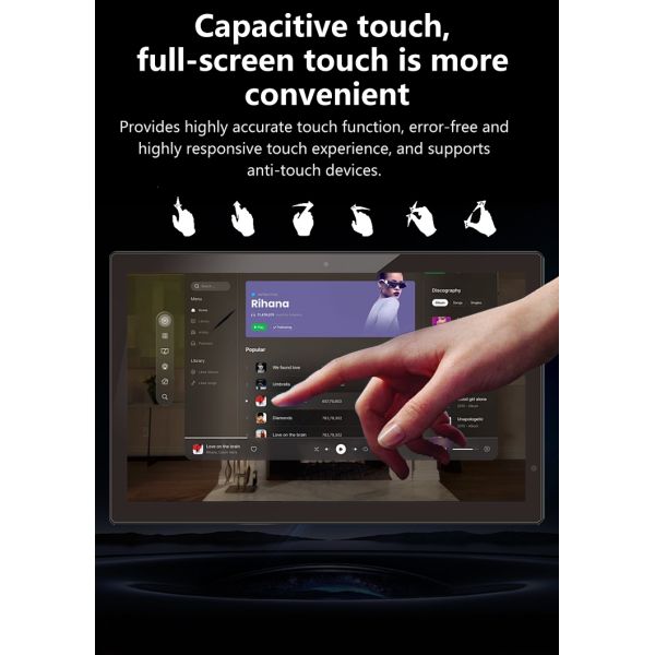 wall mount 15.6inch 1080p IPS Win 10 os tablet pc POE NFC RJ45 Wi-Fi Touch screen business advertising dipslay