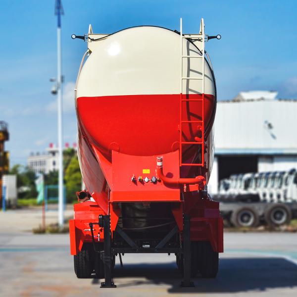 Durable CIMC HUAJUN 40CBM Dry Bulk Powder Cement Tank Carrier 3 Axles Tanker Semi Trailer