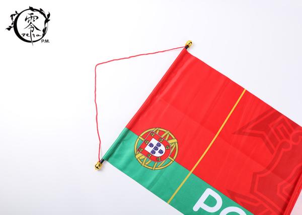 Portugal Soccer Team Hanging Multicultural Flag Banners Vivid Color UV Fade Resistant Portual Polyester