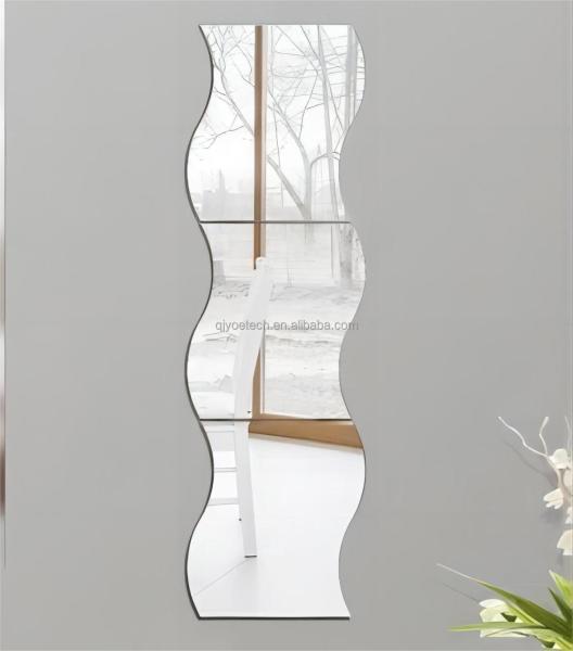 Edge pencil edge Silver Glass Mirror Graphic Design Solution for Magnifying Bathroom