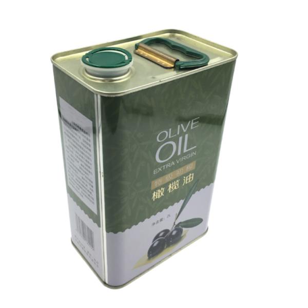 Impression rectangulaire imperméable de 2L Olive Oil Tin Cans CMYK