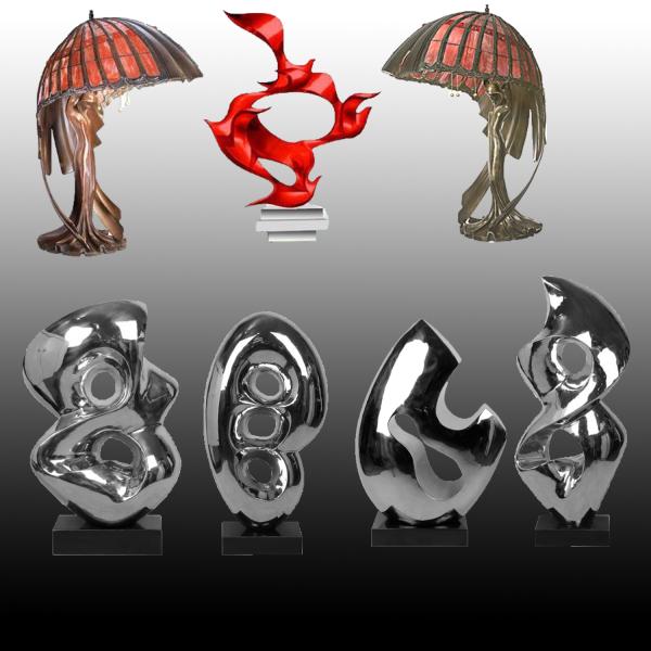 Simple Abstract Metal Art Sculptures Exhibition Hall Contemporary Metal Sculpture