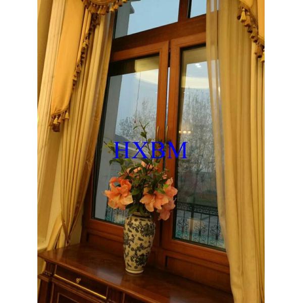 Немецкие стандартные чистые деревянные оконные рамы твердой древесины с тройными стеклами