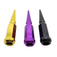 Noix de roue de course M14 * 1,5 avec 6 éclaboussures Hex violet