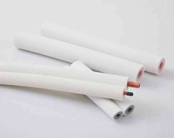 1/4 - 5/8 Insulated Copper Coil Line Set Seamless Pipe Tube for HVAC Refrigerant White Insulation PE Foam