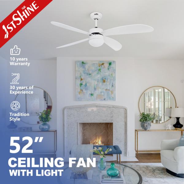 110-240V/50Hz-60Hz Input Voltage Smart Remote Control Ceiling Fan White Plywood Blades