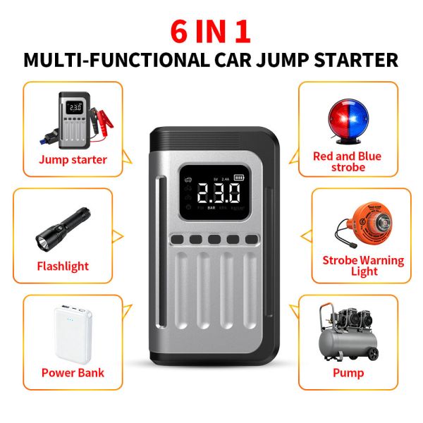 Car Emergency Battery Jump Starter Power Bank Portable  8000mAh Battery Charger Jump Box