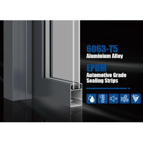 Heavy Duty Interior Aluminium Bathroom Doors With Privacy Tempered Glass