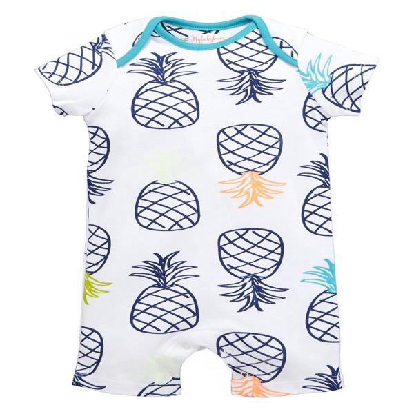Printing Infant Summer Baby Clothes Unisex Jumpsuit Cotton Knit Short Sleeve Baby Rompers