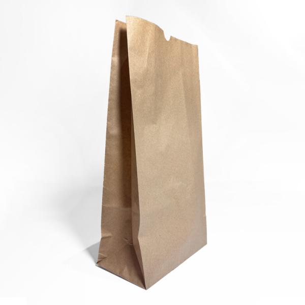 Bolsa de papel kraft con base cuadrada sin asa, bolsas de papel SOS, bolsas para restaurantes de comida rápida