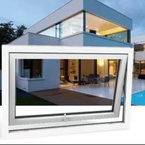 Soundproofing Glass Aluminium Windows Top Hung Window Powder Spraying / Fluorocarbon Spray