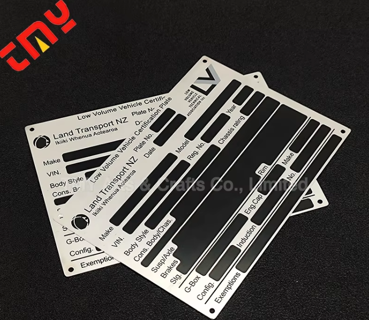 Customize Metal Industrial Label Tag Equipment Data Plates Tags for Common Elements