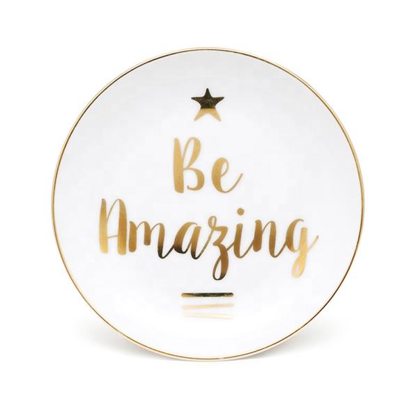 Сладкий белый на заказ Керамическая плита Печать дизайны Керамическая плита на Рождество