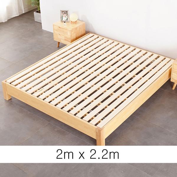 Bedroom Furniture Solid Wood Bed Beech Frame Sleeper with Storage Space for Double in Guest Room en Platform