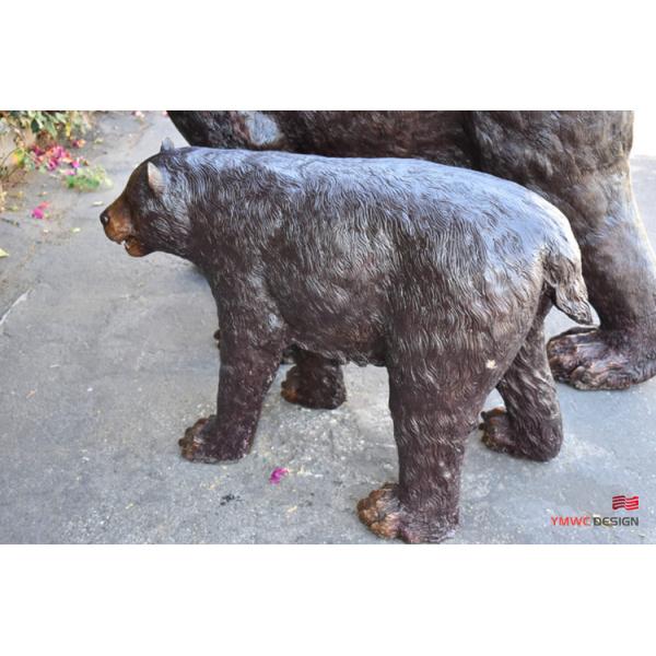 Life-Size Bronze Bear Sculpture Custom Metal Animal Statues for Artistic Installations