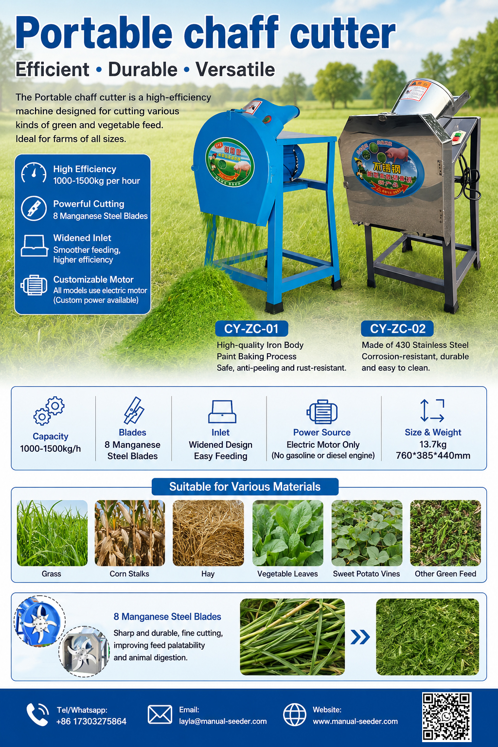 Steel Forage Chopper Silage Cutter Versatile Durable Efficient Livestock Feed Machine
