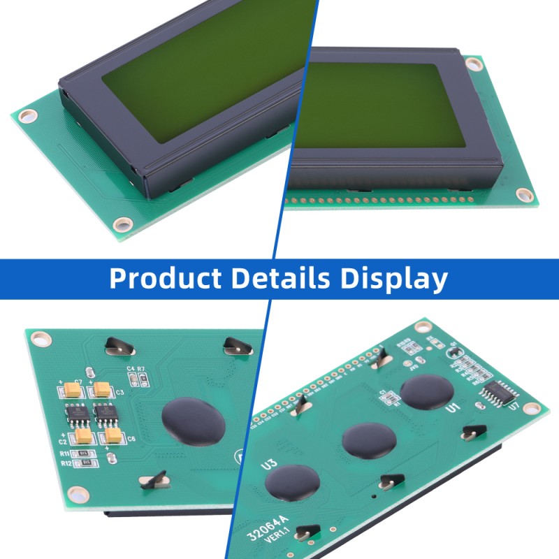 Yellow Green Film Export Global 32064A LCD Display Module 320*64 Controller KS0108 320X64