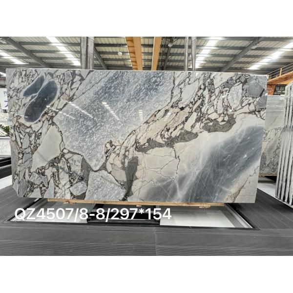 Brazilian Bvlgari Blue Marble Wall Panels Marble Stone Slab Aesthetic High End Design