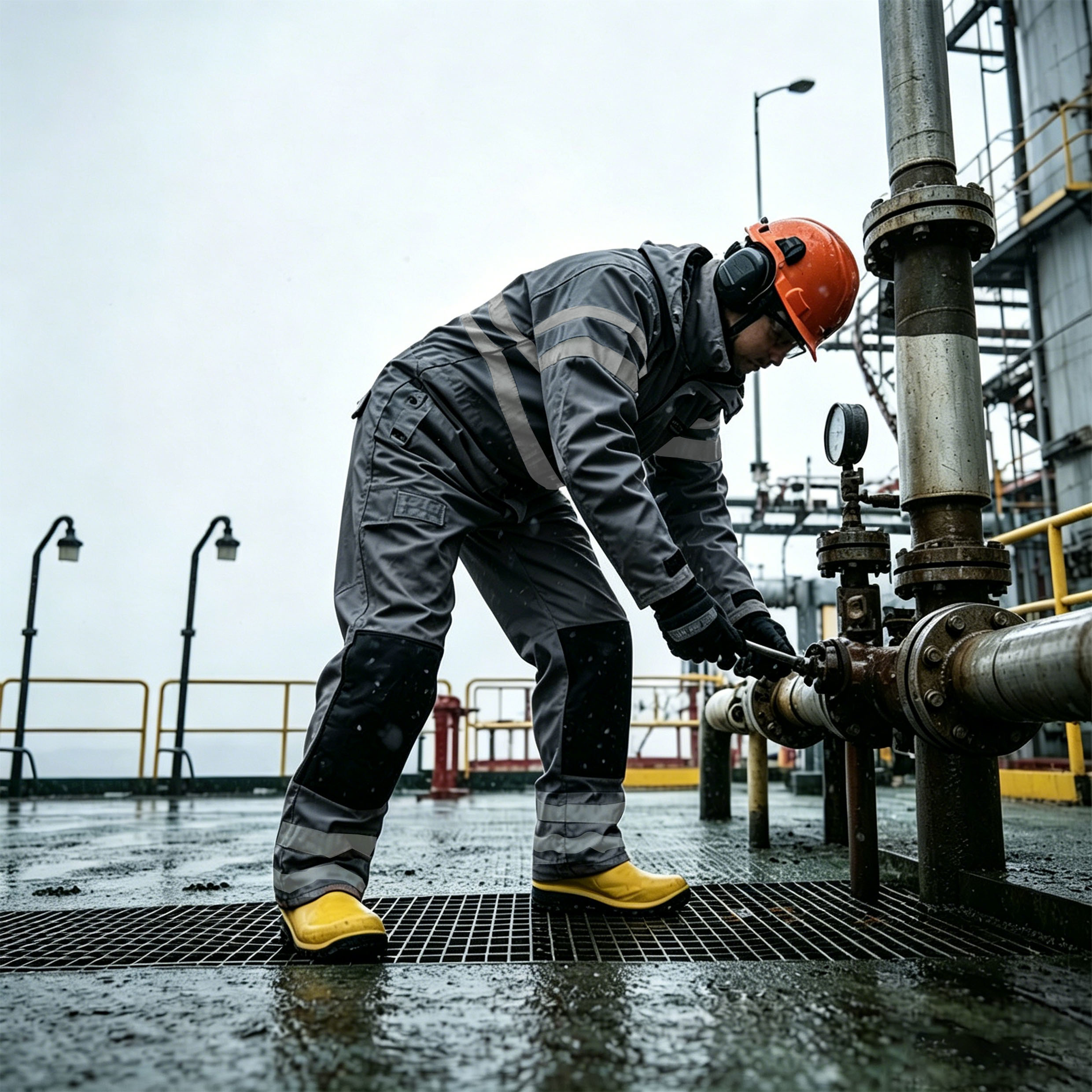 Shipyard Heavy Duty Work Coveralls High Pressure Jetting Protective Clothing Overalls Customized