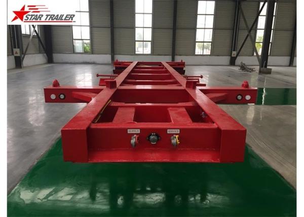 ABS Anti - Lock Braking Lowboy Flatbed Trailer With Water Proofed Paint