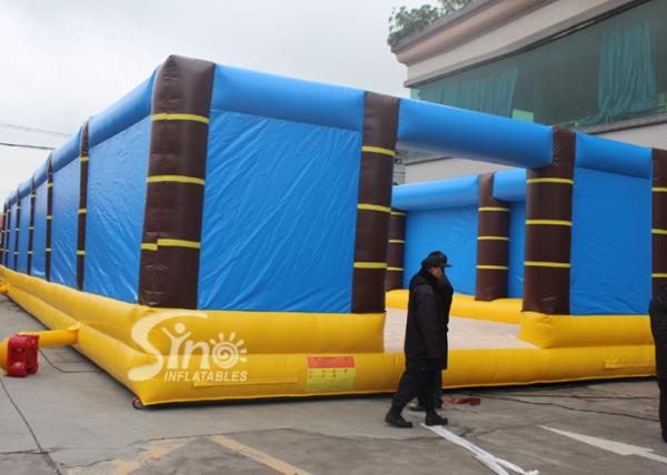 Outdoor Giant Inflatable Volleyball Court Bouncing Castle For Party Interactive Sports Game