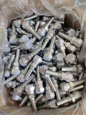 Diferentes matérias-primas e padrões Aço carbono 1/2 JIC Acessórios de mangueira hidráulica JIS BSP Adaptadores de linha de freio de aço