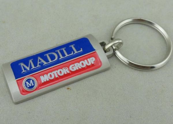 Die Casting 3D Hard Promotional Keychain Misty Nickel 2.0 Inch Custom