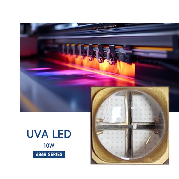 6565 6868UV UVA SMD LED 10W 3000mW Flexo Printing 365nm Diode Inkjet Printer 385nm 395nm 3D Printer UV Curing Offset Printing