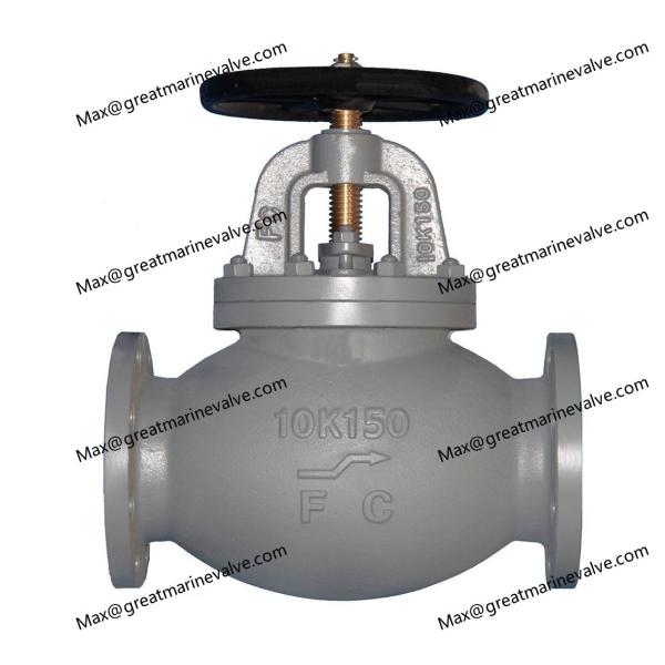 JIS F7307 MARINE CAST IRON ANGLE VALVE 10K 2