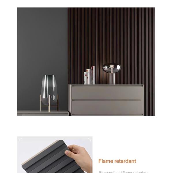 Внутренние декоративные стеновые панели WPC 3D плотное дерево гриль панель