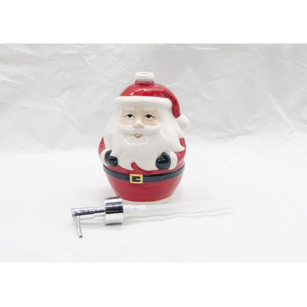 Daily Care Ceramic Bathroom Set Santa Christmas Soap Lotion Dispenser Pump Foam Pump Bottle