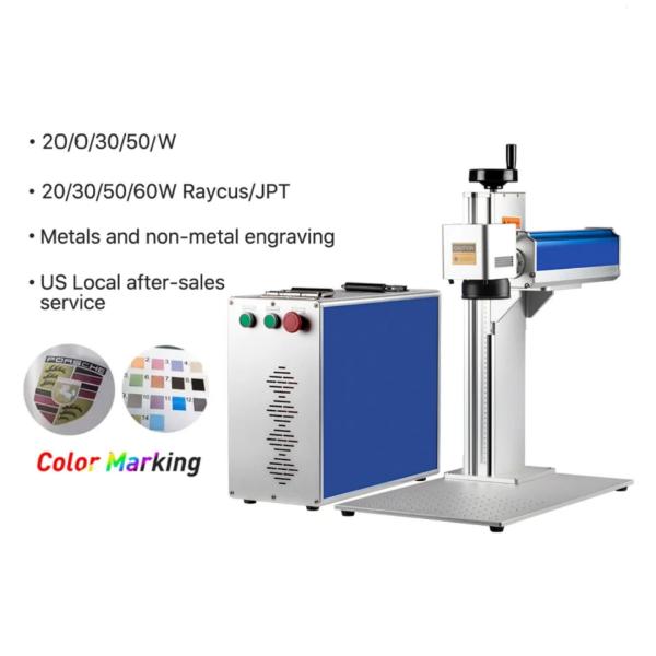Laser Mopa Marking Machine 2.5D Engraving Machine 50W 60W Metal Color Marking for Jewelry Copper Gold Silve DIY Marking