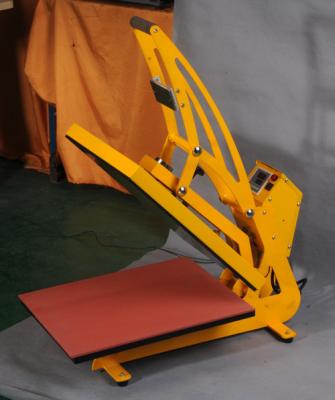 Auto - Open Heat Transfer Machine , Yellow Color Heat Press Transfer Printer