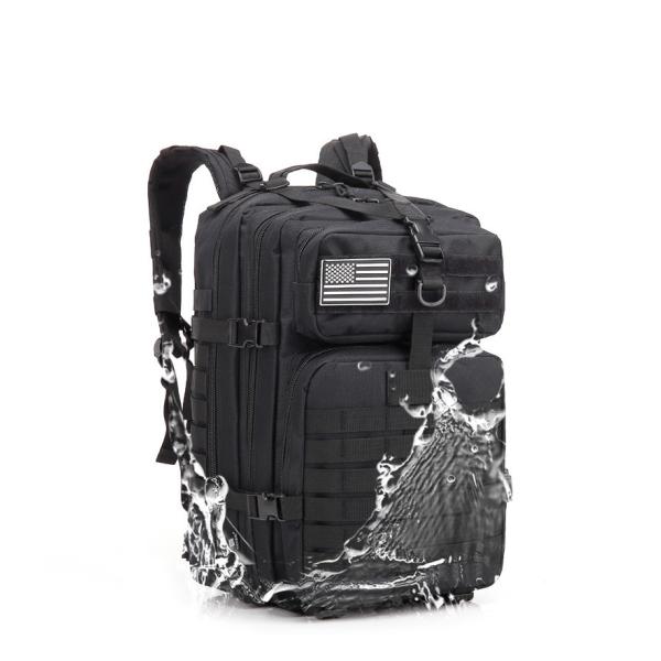 Система рюкзака 45L Molle штурма черноты Оксфорда тактическая со сверхмощной молнией