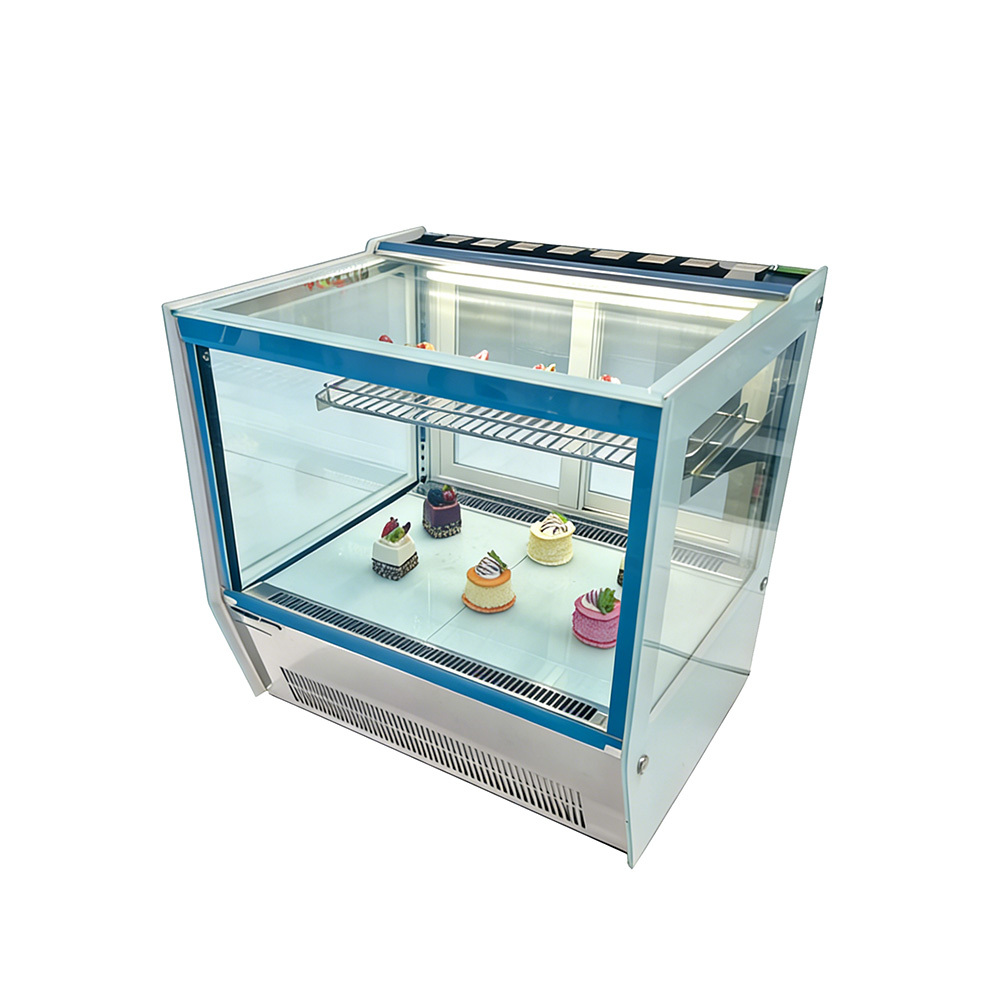 Glass Refrigerated Countertop Cake Fridge Marble Chiller Fridge For Cakes