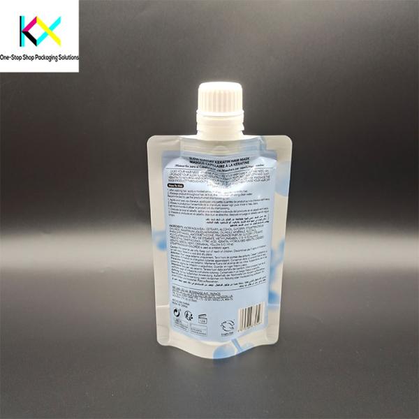 Eco-Friendly Liquid Packaging Pouch With Center Nozzle , Reusable PET/PE Beverage Spout Pouch