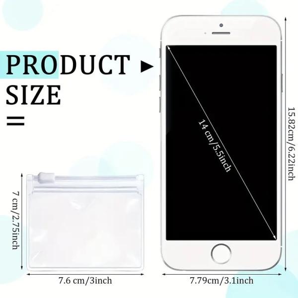 5/10/20pcs Pill Pouch Bags Zippered Reusable Clear Self Sealing Travel Medicine Storage